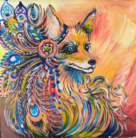 Red fox by artist Anastasia Shimanskaya